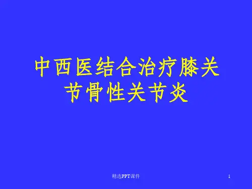中医治疗骨性关节炎ppt课件