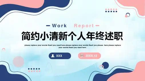 简约小清新个人年终述职报告模板