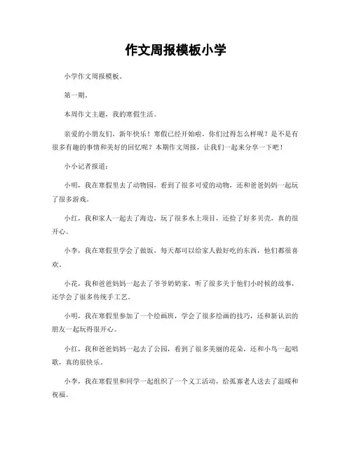 作文周报模板小学