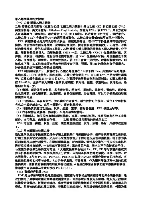 聚乙烯类相关树脂
