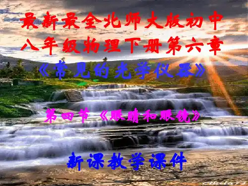 第六章第四节《眼睛和眼镜》课件北师大版八年级物理下册
