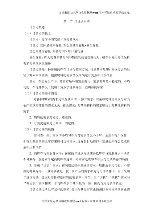 订货点采购与MRP采购