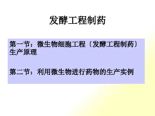 发酵工程技术制药