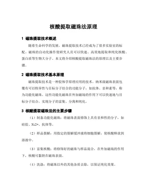 核酸提取磁珠法原理