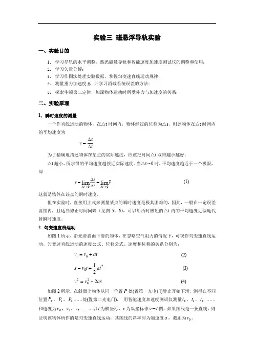 3 磁悬浮导轨实验