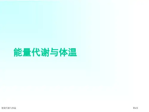 能量代谢与体温