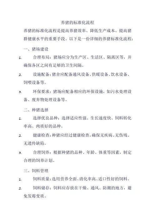 养猪的标准化流程
