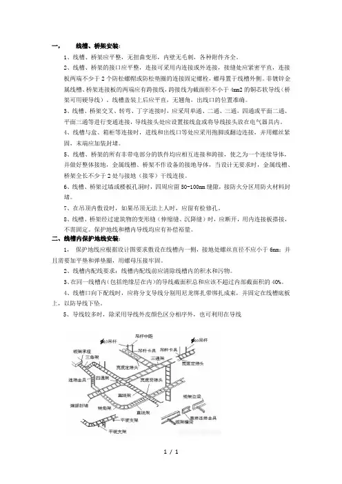 电缆线槽安装