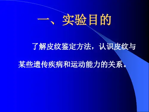 人类指纹的分析