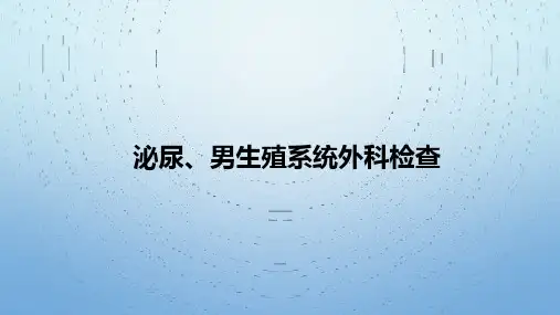 泌尿、男生殖系统外科检查