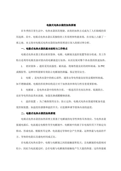 电极式电热水袋加热原理