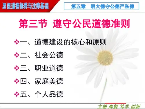 2018 思修 第五章 第三节  遵守公民道德准则