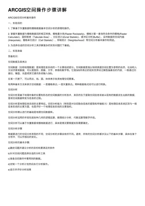 ARCGIS空间操作步骤讲解