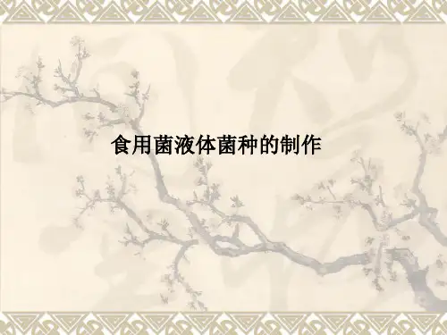 食用菌液体菌种的制作PPT课件