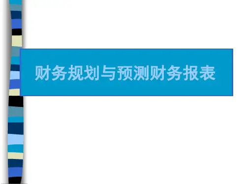 财务规划与预测财务报表 (PPT 61页)