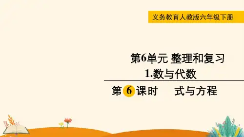 整理和复习 第6课时  式与方程——2025学年六年级下册数学人教版