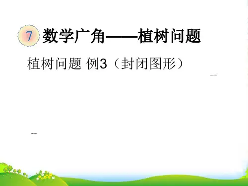 最人教五年级上册植树问题例3(封闭图形)-课件