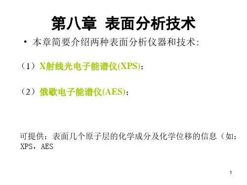 现代材料分析方法第八章_表面分析技术