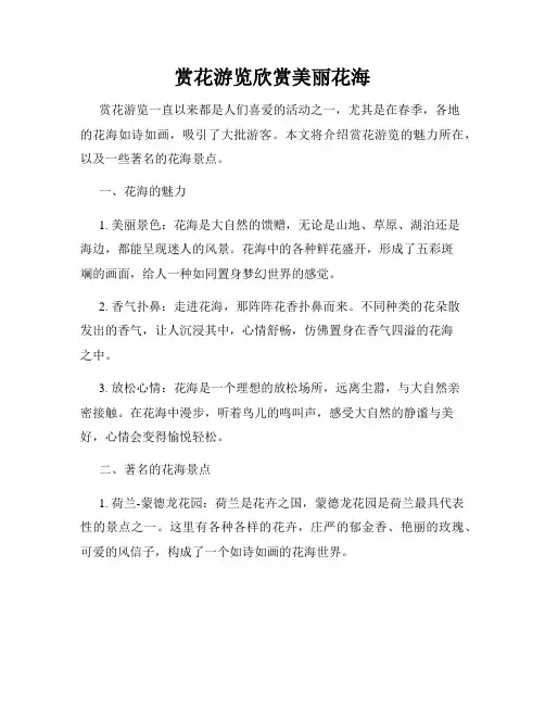 赏花游览欣赏美丽花海