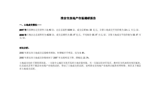 淮安市房地产市场研究报告