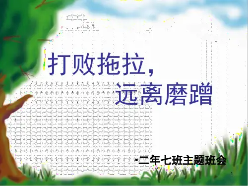 打败拖拉远离磨蹭主题班会(课堂PPT)