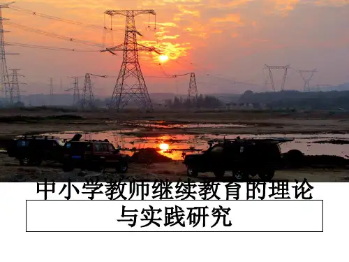 最新中小学教师继续教育的理论与实践研究教学讲义ppt