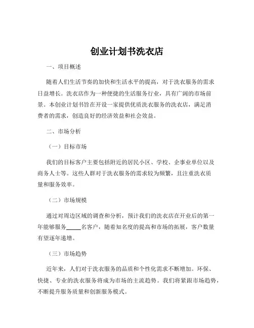 创业计划书洗衣店