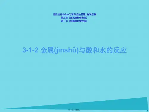 海南省国兴中学高中化学3.1.2金属与酸和水的反应课件新人教版必修1