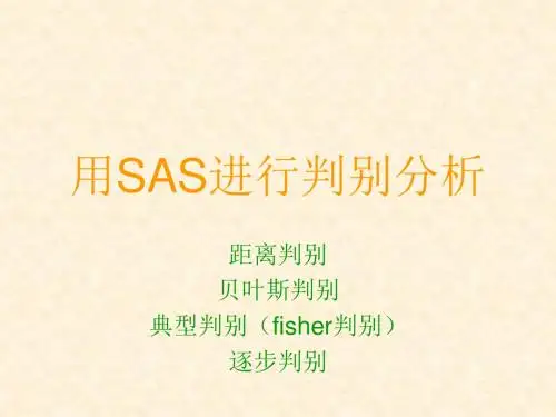 SAS_判别分析
