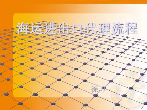 进出口 海运 操作流程