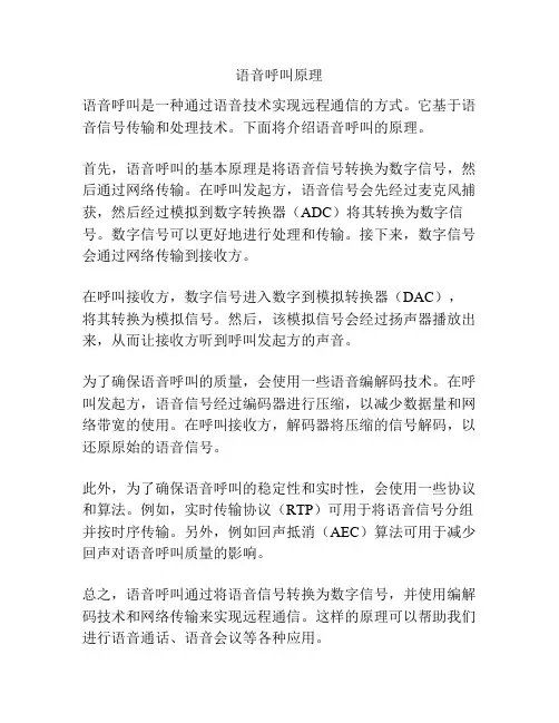 语音呼叫原理