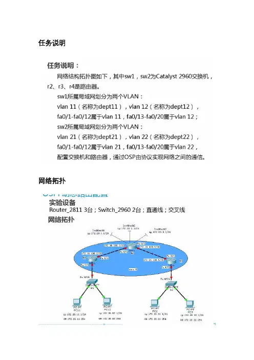 OSPF动态路由配置-命令脚本