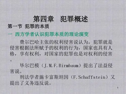 刑法总论第四章  犯罪概述