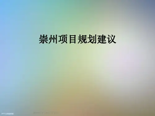 崇州项目规划建议