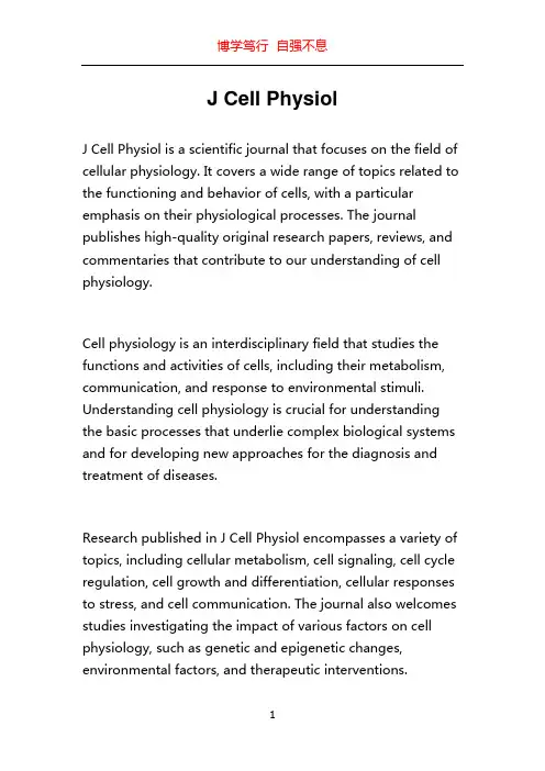 J Cell Physiol