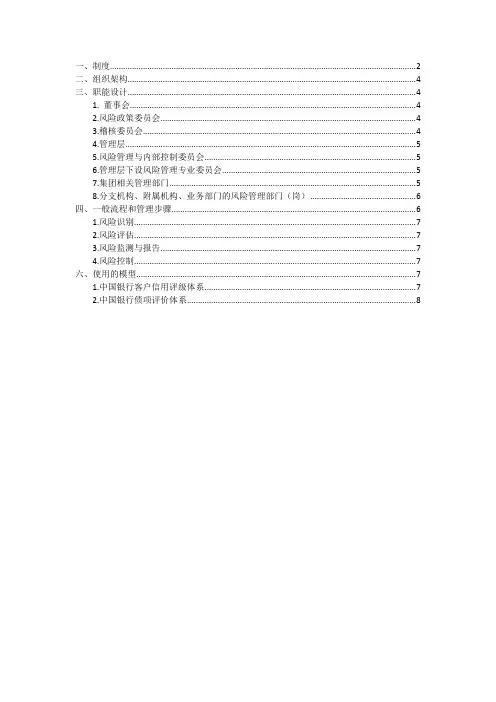 中国银行风险管理