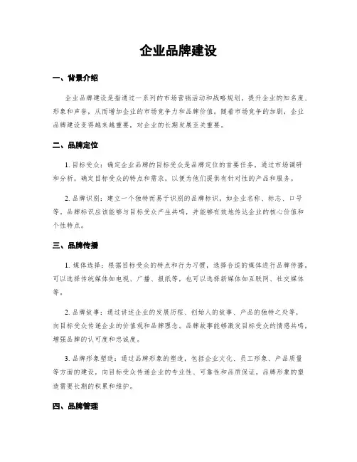 企业品牌建设