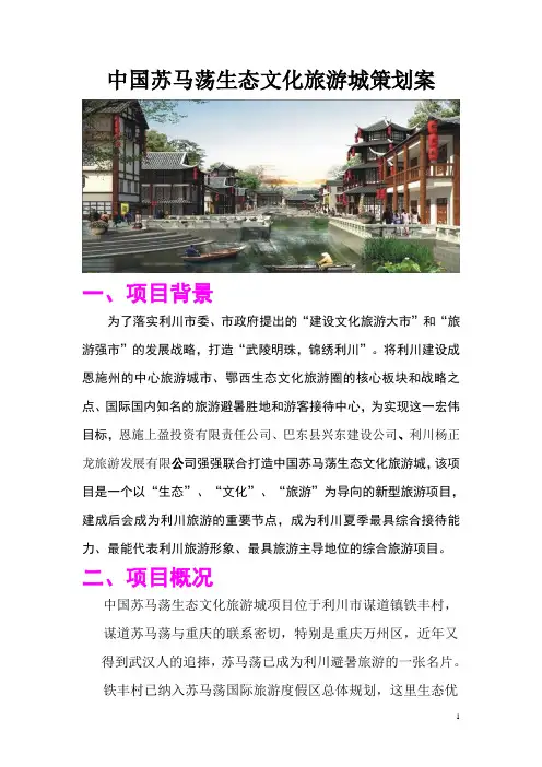 中国苏马荡生态文化旅游城策划案