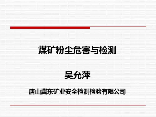粉尘危害及检测09.4