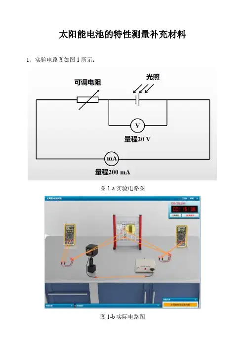 大物实验(上)太阳能电池的特性测量补充材料