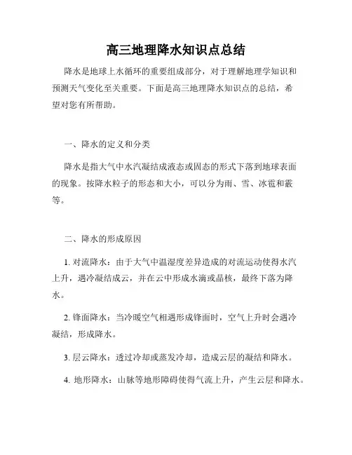 高三地理降水知识点总结