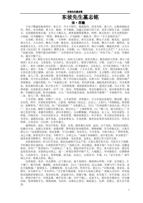 苏辙--东坡先生墓志铭