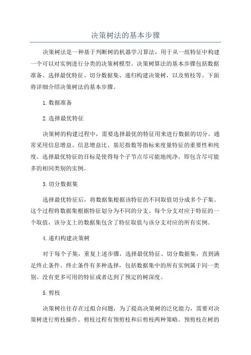 决策树法的基本步骤