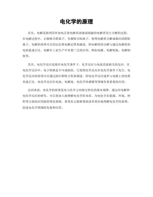 电化学的原理