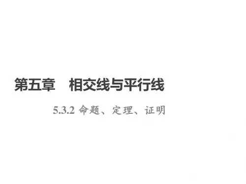 人教版七年级数学下册课件-5.3.2 命题、定理、证明 (共16张PPT)