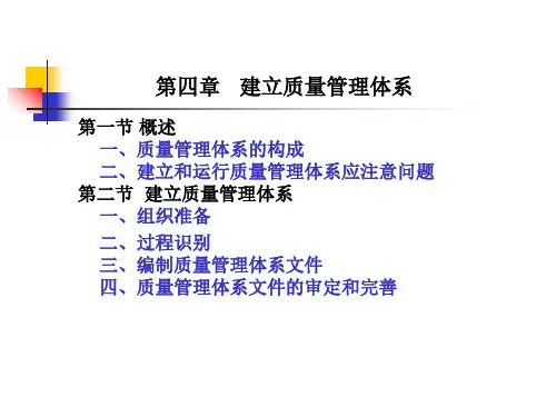 第四章_质量管理体系的建立