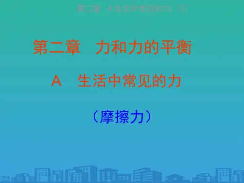 上海地区上教版高一物理必修1课件：2-a《生活中常见的力》ppt-10