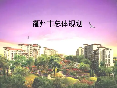 衢州城市总体规划 ppt课件