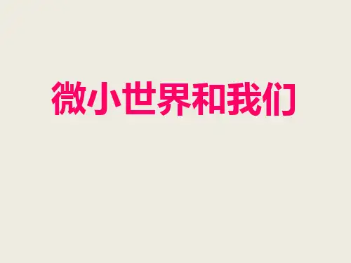 六年级下册科学课件1.8 微小世界和我们｜教科版 (共25张PPT)