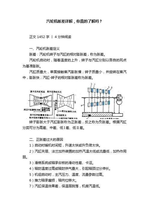 汽轮机胀差详解，你真的了解吗？